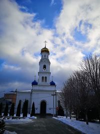 View of building against sky during winter