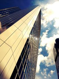 Low angle view of modern building against sky