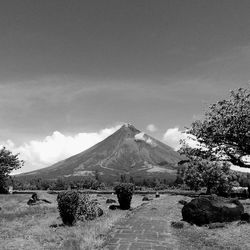 Pathway leading to mountain