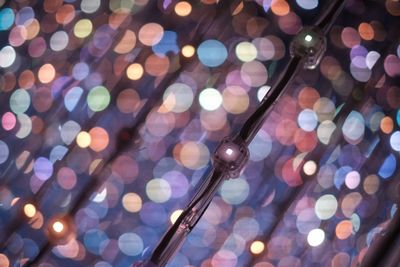 Defocused image of illuminated lights