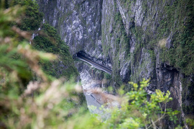 Scenic view of waterfall