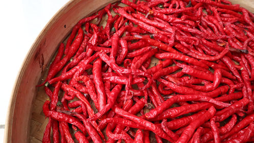 Close-up of red chili peppers