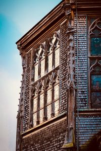 Low angle view of historic building against sky