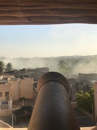 Close-up of city against sky