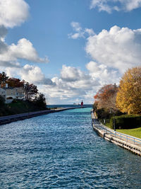 Scenic view of river against sky