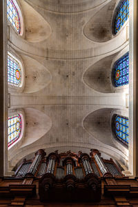 Low angle view of ceiling of building