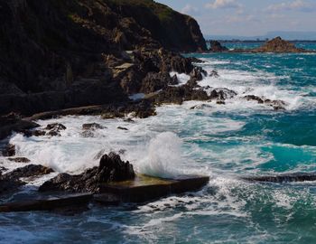 Scenic view of sea against sky