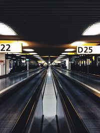 Train at railroad station platform