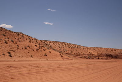 Scenic view of desert against sky