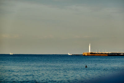 Scenic view of sea against sky