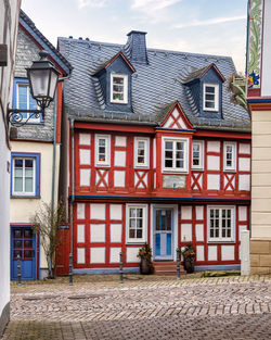 Picturesque german medieval colorful architecture in idstein, hesse, germany