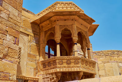 Low angle view of historical building against sky