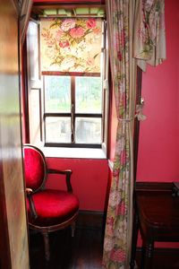 Empty chairs and table