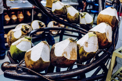 Close up of coconuts