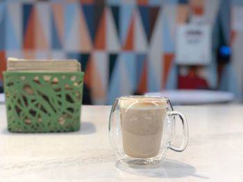 Close-up of drink on table