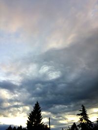 Low angle view of cloudy sky