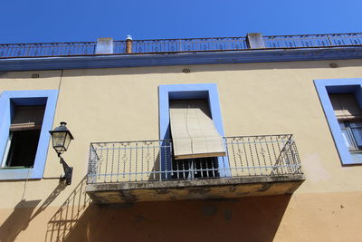 Low angle view of residential building against sky