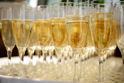 Close-up of wineglass on table