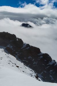 Scenic view of snow against sky