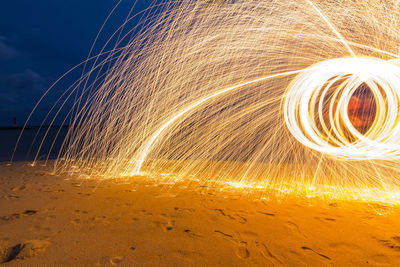 Light painting at night