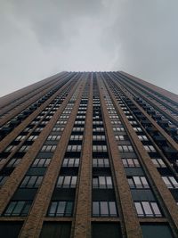 Low angle view of modern building against sky