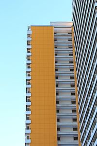 Low angle view of building against clear sky