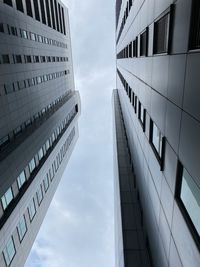 Low angle view of modern building against sky