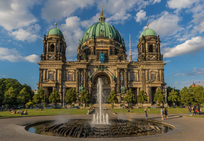 View of cathedral against cloudy sky