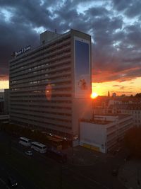 View of cloudy sky at sunset