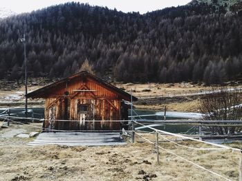 Built structure with trees in background
