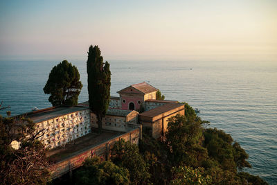 Cemetery of manarola, province la spezia, cinque terre, italy