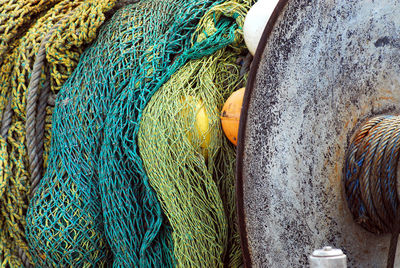 Full frame shot of fishing net