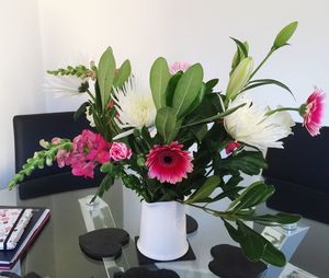 Close-up of flowers in vase