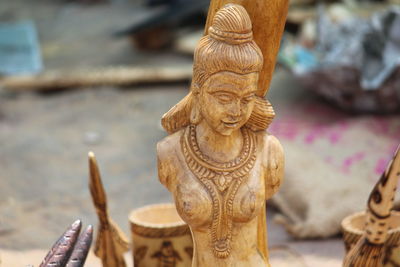 Wood carving art i found near chitrakot waterfall s