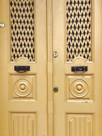 Close-up of closed door