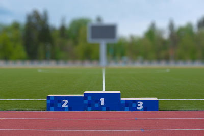 View of playing field