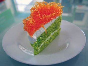 Close-up of sandwich on plate