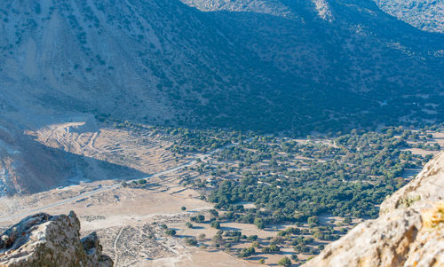 High angle view of a valley