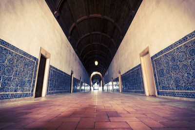 Empty corridor of building