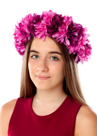 Close-up portrait of a beautiful young woman