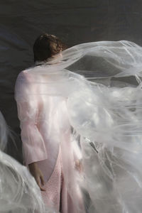 Rear view of woman in bikini