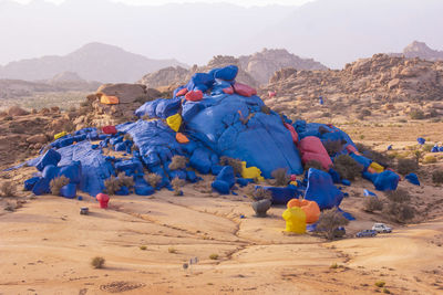 Scenic view of desert against sky