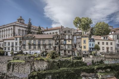 Low angle view of buildings against sky