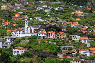  high angle view of buildings in the village