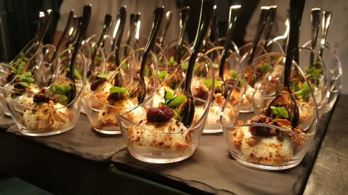 Close-up of food in plate on table