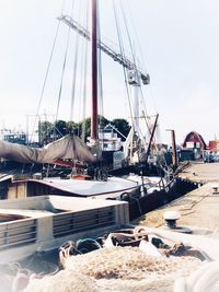 View of marina at harbor