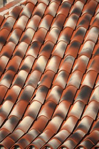 Full frame shot of roof tiles