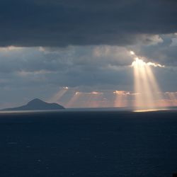 Scenic view of landscape against cloudy sky