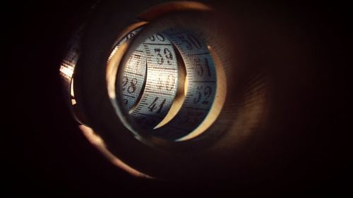 Close-up of illuminated electric light