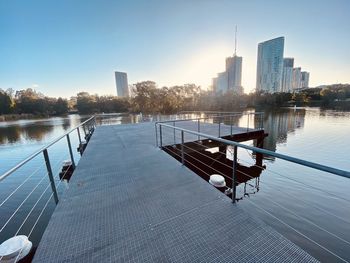 Bicentennial park jetty at sunset